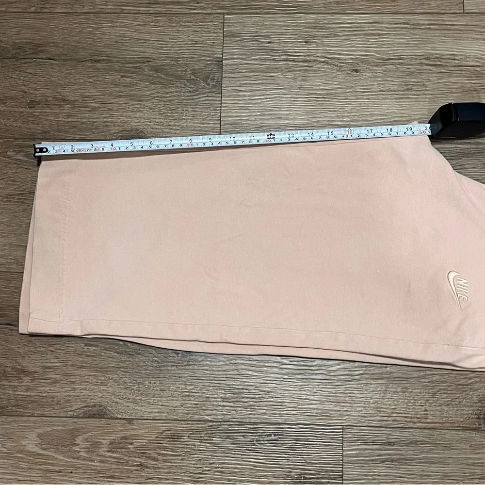 NIKE Cotton Peach Pink Cropped Wide Leg Sweatpants 🧡🌸